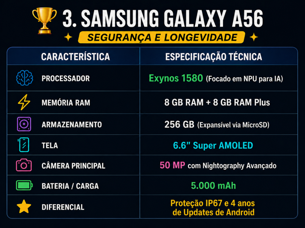 Melhores celulares custo benefício de 2026