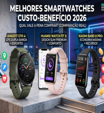 Procurando o melhor smartwatch custo-benef&iacute;cio de 2026? Testamos os principais modelos para voc&ecirc; economizar. Confira o comparativo e escolha o seu!