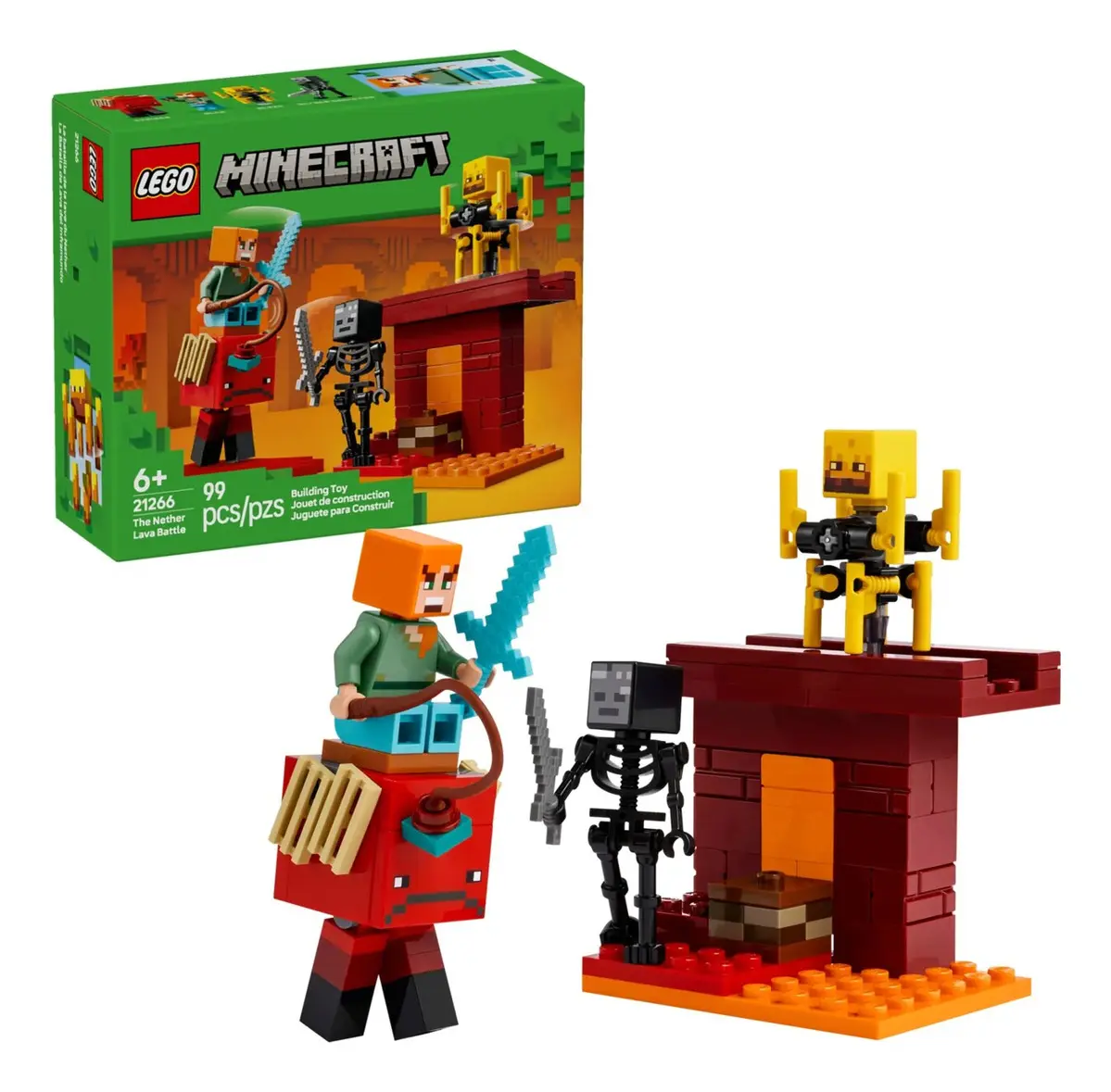 LEGO Minecraft 21266 A Batalha da Lava do Nether